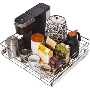 Hold N' Storage - Pull Out Pantry Cabinet Organizer with Anti Rust Chrome Finish, Heavy-Duty, Smooth Slide - 1 of 4