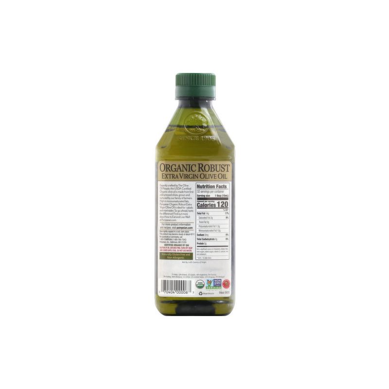 Pompeian Organic Extra Virgin Olive Oil - Case of 6/16 oz, 3 of 8