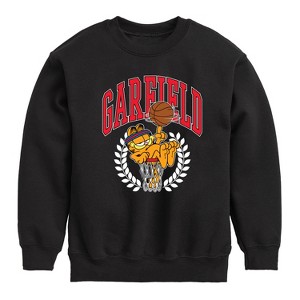Boys' - Garfield - Basketball Graphic Long Sleeve Fleece Sweatshirt - 1 of 4