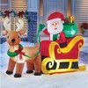 Collections Etc Inflatable Santa Sleigh Outdoor Winter Decor 75 X 29 X 48 - image 2 of 2