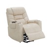 Faux Leather Power Lift Recliner with Heating, Massage and Cup Holder - 4 of 4