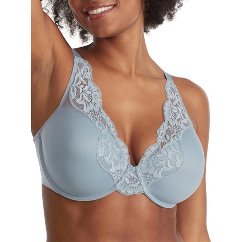 Bali Women's One Smooth U Light Lift Lace Bra - Df0084 38dd Soft Blue Grey  : Target