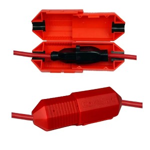 CordSafe Outdoor Extension Cord Plug Cover - Weather-Resistant Plug Protector for Christmas Lights 12-18 AWG, Made in USA - 1 of 4