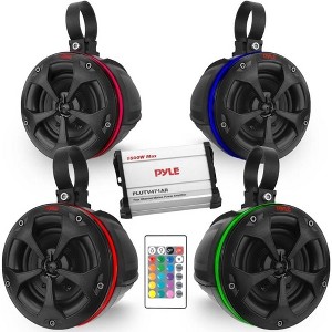 Pyle  800W Waterproof Off-Road Bluetooth Speaker System with RGB Lights - Black - 1 of 4