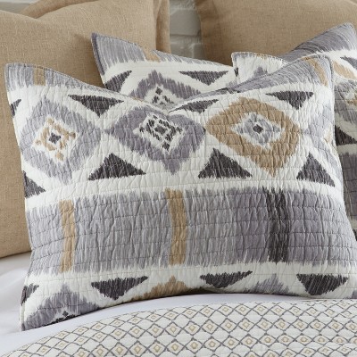 Santa Fe Grey and Tan Cotton Standard Sham