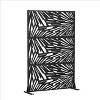 PexFix 72 in. H x 47 in. W Black Outdoor Metal Privacy Screen Garden Fence Wall Applique - 3 of 4