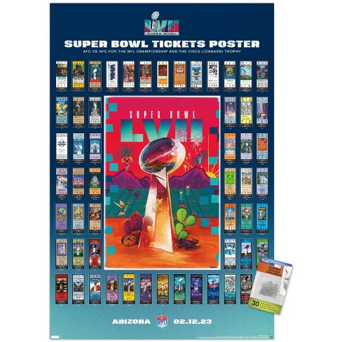 NFL 24.25'' x 35.75'' Super Bowl Tickets Poster - No Size 