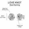 Sterling Silver Love Knot Stud Earrings - Lightweight Twisted Design for Women - 4 of 4