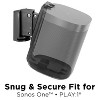 Mount-It! Adjustable Speaker Wall Mount Compatible with SONOS One, One SL and Play:1 | Low-Profile, Adjustable Tilt & Swivel Speaker Mount | Single - 2 of 4