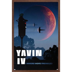 Trends International Star Wars: Yavin - Visit Yavin by Russell Walks 23 Framed Wall Poster Prints - 1 of 4