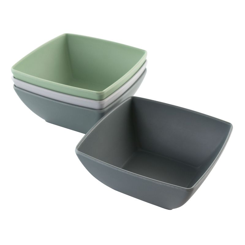 Gibson Home Grayson 4 Piece 6 Inch Melamine Bowl Set in Assorted Colors, 1 of 13
