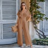 Women's Breezy Crinkled Chiffon Surplice Neckline Wide Leg Jumpsuit - Cupshe - 2 of 4