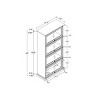 63" Tall 4-Tier Glass Curio Display Cabinet with Flip Up Doors,Storage Bookcase for Living Room Collectibles-Baofuwish - 4 of 4