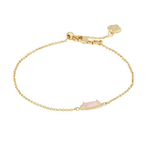 Kendra Scott Emma Delicate 14K Gold Over Brass Chain Bracelet - Rose Quartz