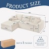 Modern Corduroy Sectional Sofa with Arched Armrests and Non-Slip Base, Modular 3-Seater for Living Room -3irtyhousy - 4 of 4