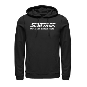 Men's Star Trek: The Next Generation Classic White Title Logo Pull Over Hoodie - 1 of 3