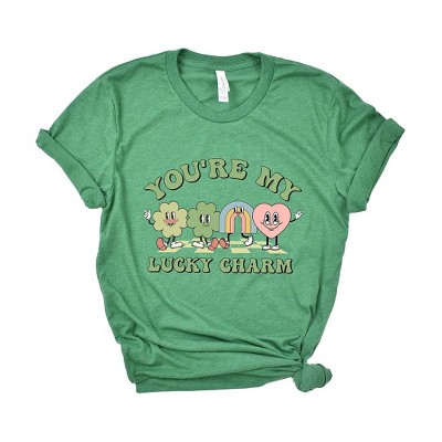 Simply Sage Market You're My Lucky Charm Clovers Short Sleeve Tee - M - Grass