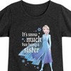 Girls' - Frozen 2 - Snow Much Fun Being A Sister Elsa Fitted Short Sleeve Graphic T-Shirt - image 2 of 4