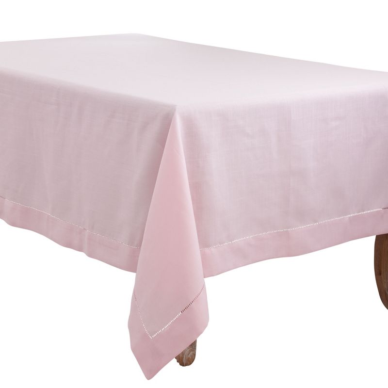 Saro Lifestyle Saro Lifestyle Solid Tablecloth With Hemstitched Border Design, 1 of 5