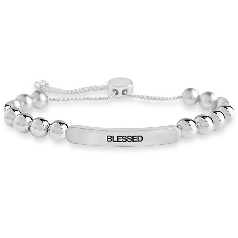 Shine by Sterling Forever Devyn Beaded Bracelet - Silver