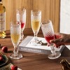 Slickblue Chroma Clear Champagne Flutes – 5.1 oz Hand Blown Glass, Perfect for Celebrations - 3 of 4