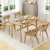 Infurnic Desks, Rectangular Dining Desk with four Sturdy Tables Legs, Modern Table for Kitchen or Living Room, Brown, 27.6"*47.2"*29.5" - 2 of 4