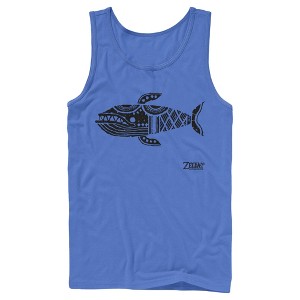 Men's Nintendo Legend of Zelda Link's Awakening Whale Hieroglyphic Tank Top - 1 of 3