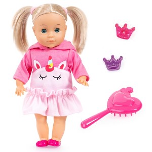 Charlene 13" Little Lover Doll in Pink Unicorn Top - 1 of 4