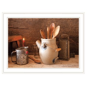 Grandma's Kitchen Tools By Irvin Hoover, Ready to Hang Framed Print, White Frame - 1 of 3