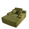 XIZZI 67" Oversized Chaise Lounge Indoor, No Assembly Required, Upholstered Sofa Bed with Throw Pillows & Optional Cup Holder for Extra Comfort - 2 of 4