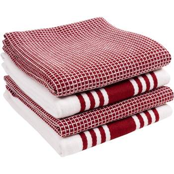 KAF Home Madison Waffle Set of 4 Absorbent, Durable and Soft Kitchen Towels | Perfect for Kitchen Messes and Drying Dishes, 18 x 28