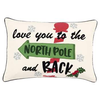 14"X20" Oversize 'Love you to the..' Poly Filled Lumbar Throw Pillow - Rizzy Home