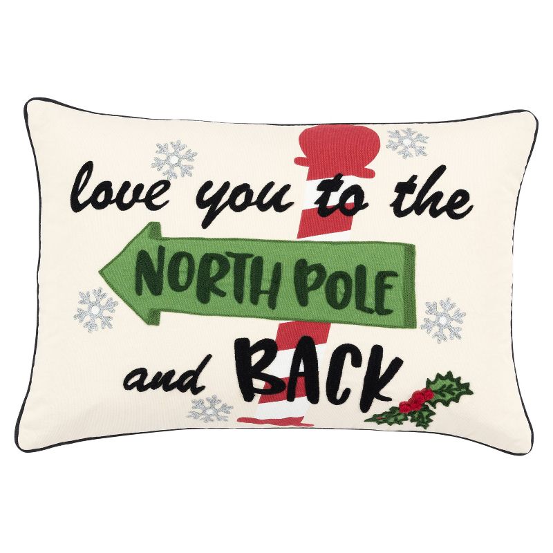 14&#34;X20&#34; Oversize &#39;Love you to the..&#39; Poly Filled Lumbar Throw Pillow - Rizzy Home, 1 of 10