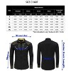 Coolmee Mens Western Embroidered Cowboy Shirts Casual Button Down Long Sleeve Shirt with Floral Design - 4 of 4