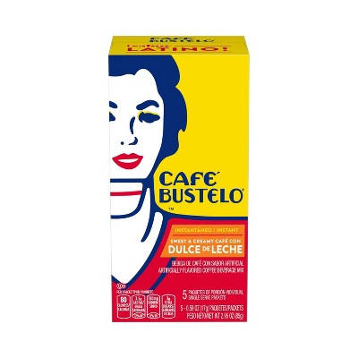 Cafe Bustelo Dulce de Leche Instant Medium Dark Roast Coffee Sticks - 5ct