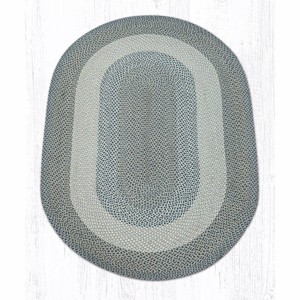 Earth Rugs Rustic Multi-Tone Oval Braided Rug – Durable Farmhouse Decor - 1 of 1