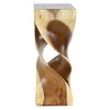 Short Suar Wood Square Accent Table Brown - Olivia & May: Handmade, No Assembly Required - 2 of 4