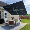 PURPLE LEAF  Patio Umbrella White Cantilever Offset Umbrella Rectangle Outdoor Umbrella with 360-degree Rotation - 2 of 4