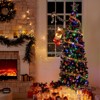 Vivatrees 6Ft Prelit Pencil Christmas Tree, with 10 Lighting Modes, Metal Stand, Hinged Branches, Slim Xmas Pine Tree for Holiday Decor, Green - 2 of 4