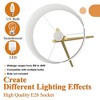 Dovelina Floor Lamp with Fabric Shade Metal Standing Light - Gold - 3 of 4