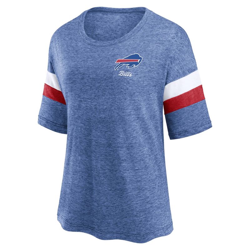NFL Buffalo Bills Women&#39;s Blitz Marled Left Chest Short Sleeve T-Shirt, 2 of 4