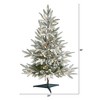 Nearly Natural 3-ft Flocked Manchester Spruce Artificial Christmas Tree with 50 Lights and 133 Bendable Branches - 2 of 4