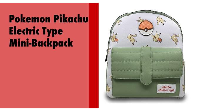 Pokemon 11&#34; Mini Backpack - Pikachu Electric, 2 of 15, play video
