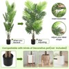 4 ft Artificial Tropical Palm Tree with 18 Trunks Floor Plant in Pot Indoor Outdoor Home Office Garden Modern Decoration - 3 of 4