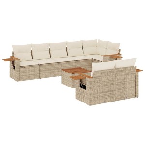 vidaXL Garden Sofa Set Beige - 1 of 4