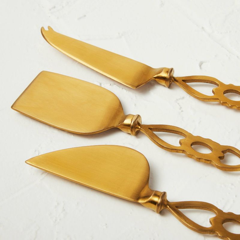 3pc Metal Cheese Utensil Set Gold - Opalhouse&#8482; designed with Jungalow&#8482;, 3 of 4
