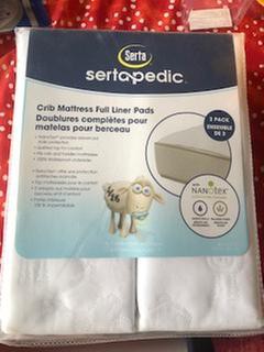 SertaPedic Liner Crib Mattress Pad (Set of 2) Serta