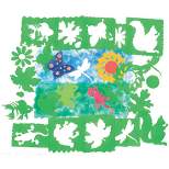 Roylco Nature Stencils, Assorted Sizes, Green, Set of 10
