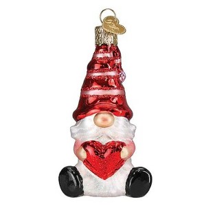 Old World Christmas 3.75 In Valentine Gnome Love Heart Good Luck Tree Ornaments - 1 of 3