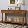 ORRD 63" Long Wood Console Table - 3 Drawers & Shelf, Entryway Sofa Table, Easy Assembly（Antique White） - 3 of 4